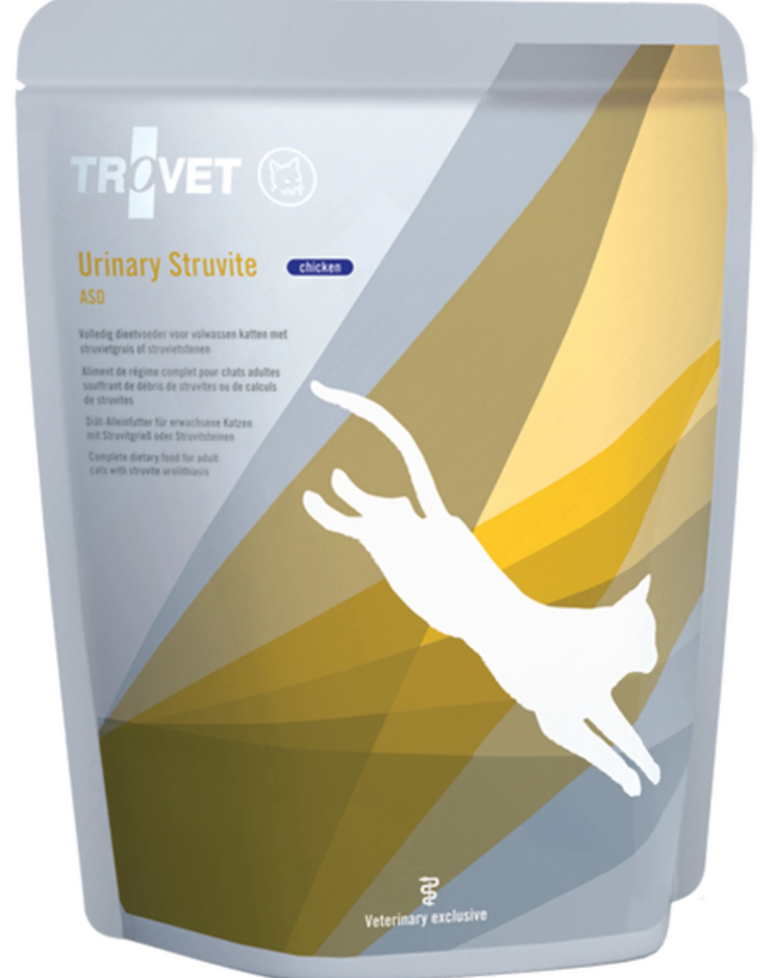 TROVET FELINE ASD URINARY STRUVITE CHICKEN POUCH 24X85G 1 TROVET FELINE ASD URINARY STRUVITE CHICKEN POUCH 24X85G